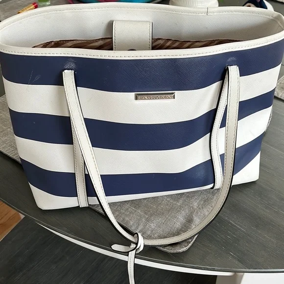 Dana Buchman Bags Blue And White Stripe Shoulder Bag Poshmark